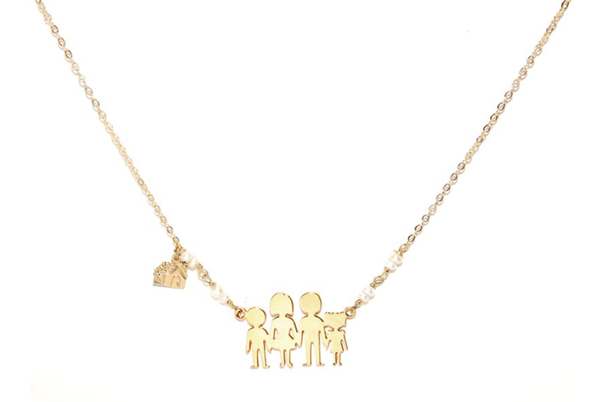 Family Blessing Mantra Necklace Mom Dad Son Daughter